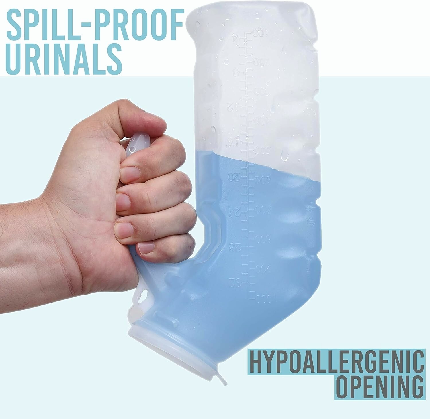 4 Pack Urinals for Men Male Urinal with Odor-Shield Lid