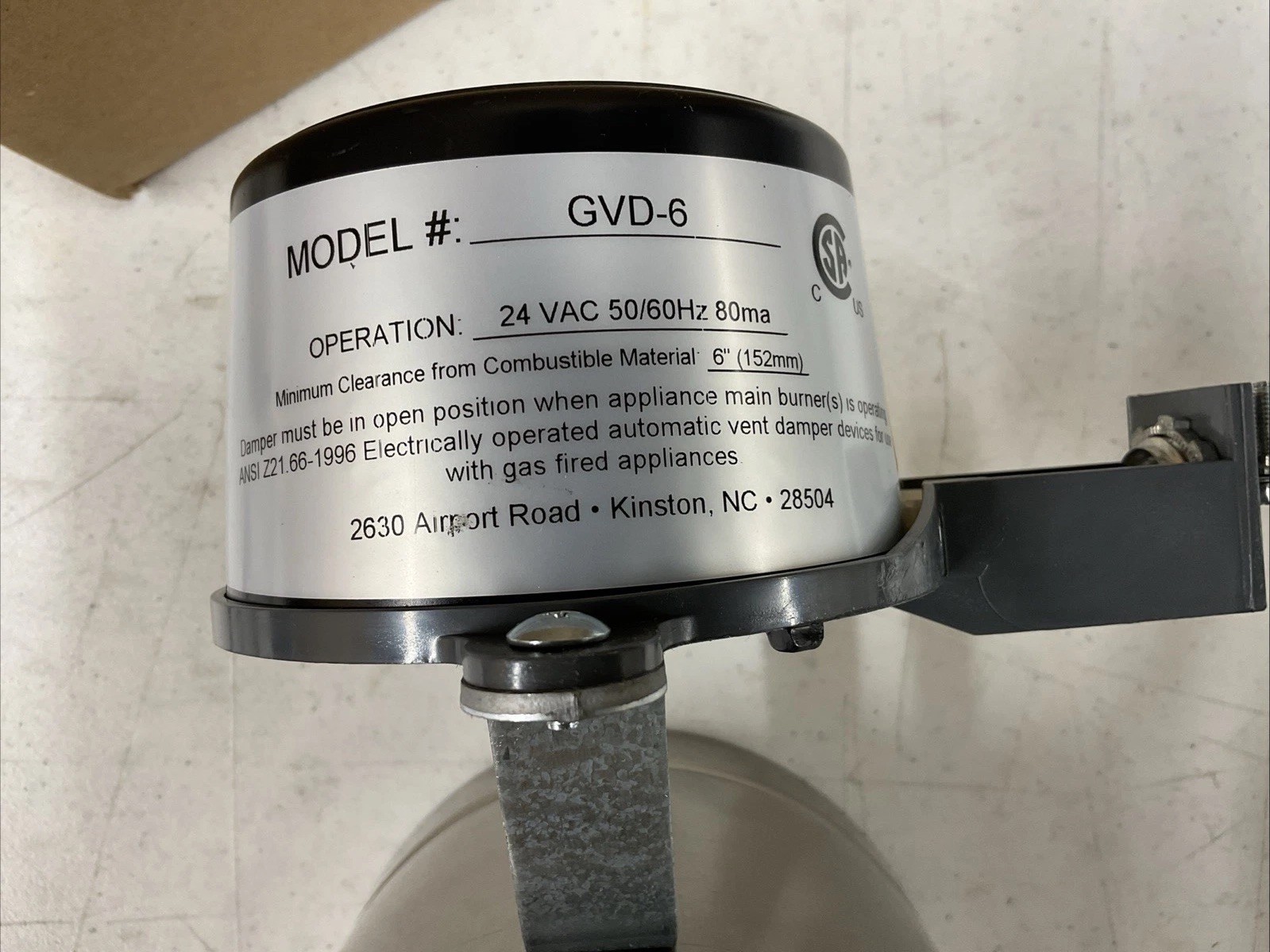 NEW FIELDCONTROLS GVD-6” Gas Vent Damper