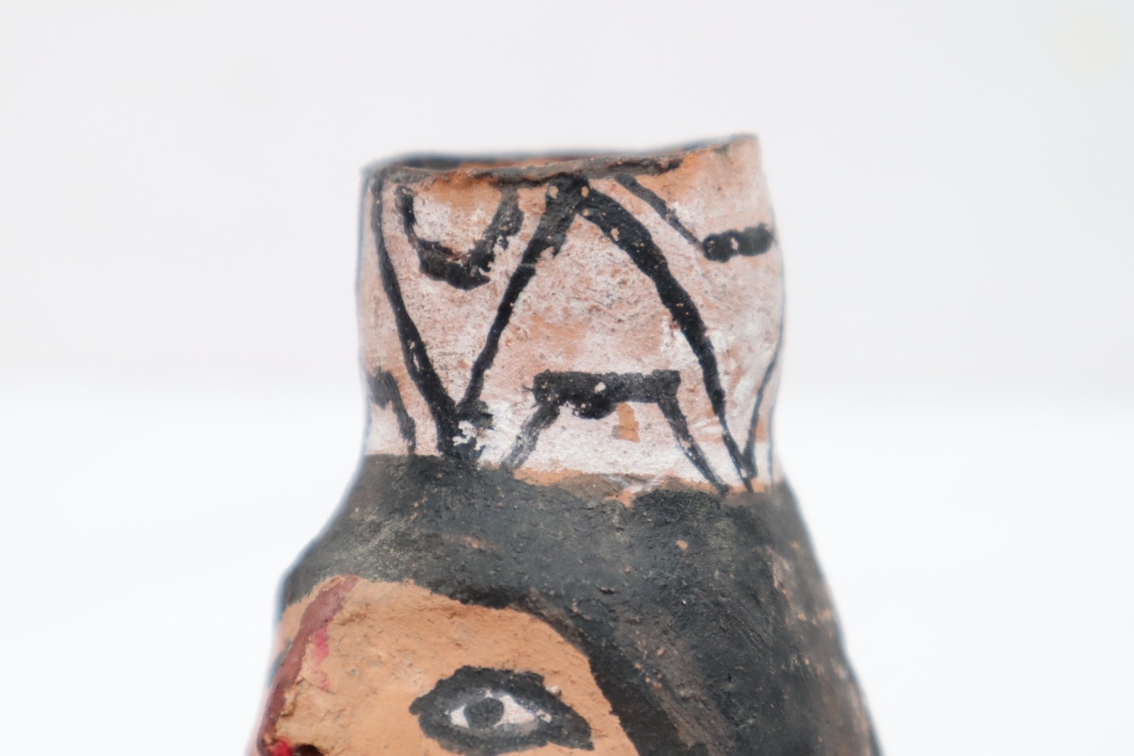 Antique Mojave Yuma Figural Effigy Pot Pottery Vessel 5.75" Native American