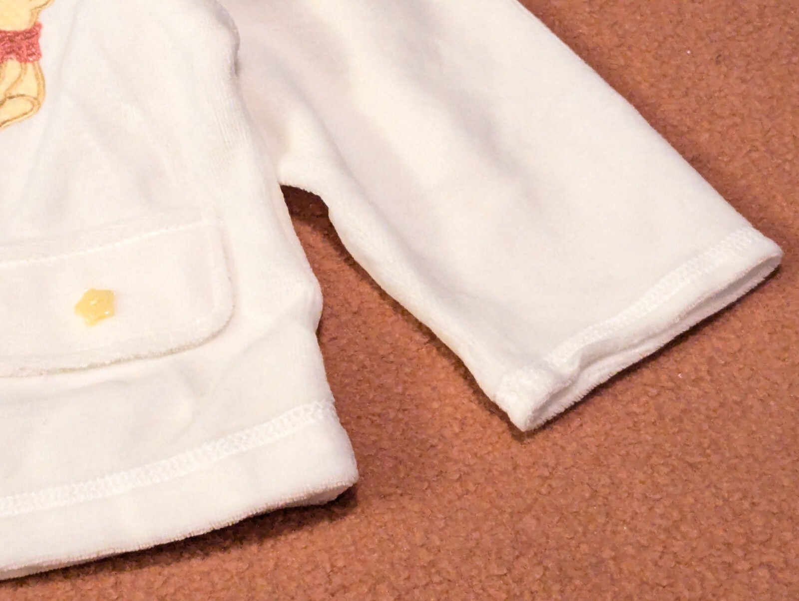 Vtg Disney Winnie The Pooh Embroidered Baby Jacket Velour 9 mos NWT