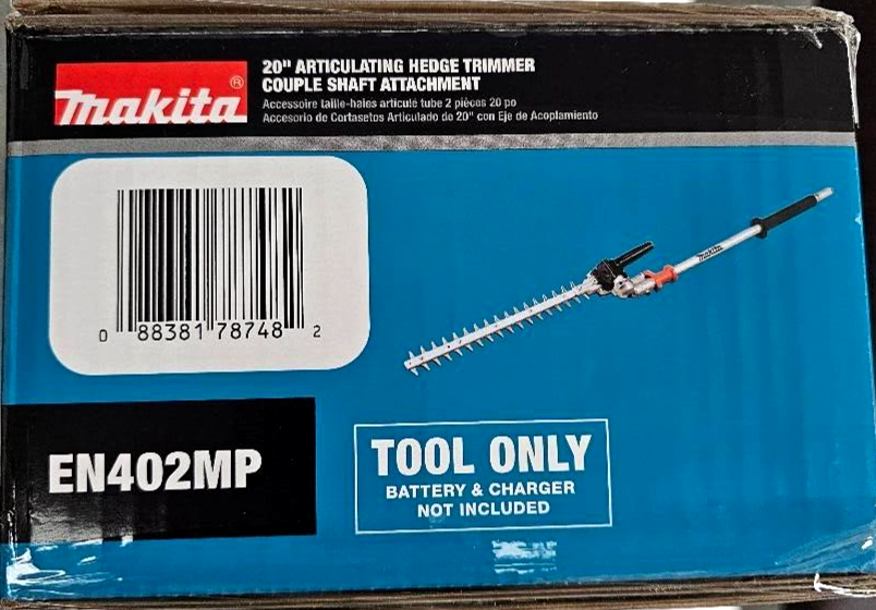 Makita 20" Articulating Hedge Trimmer Attachment 18V EN402MP Couple Shaft Volt