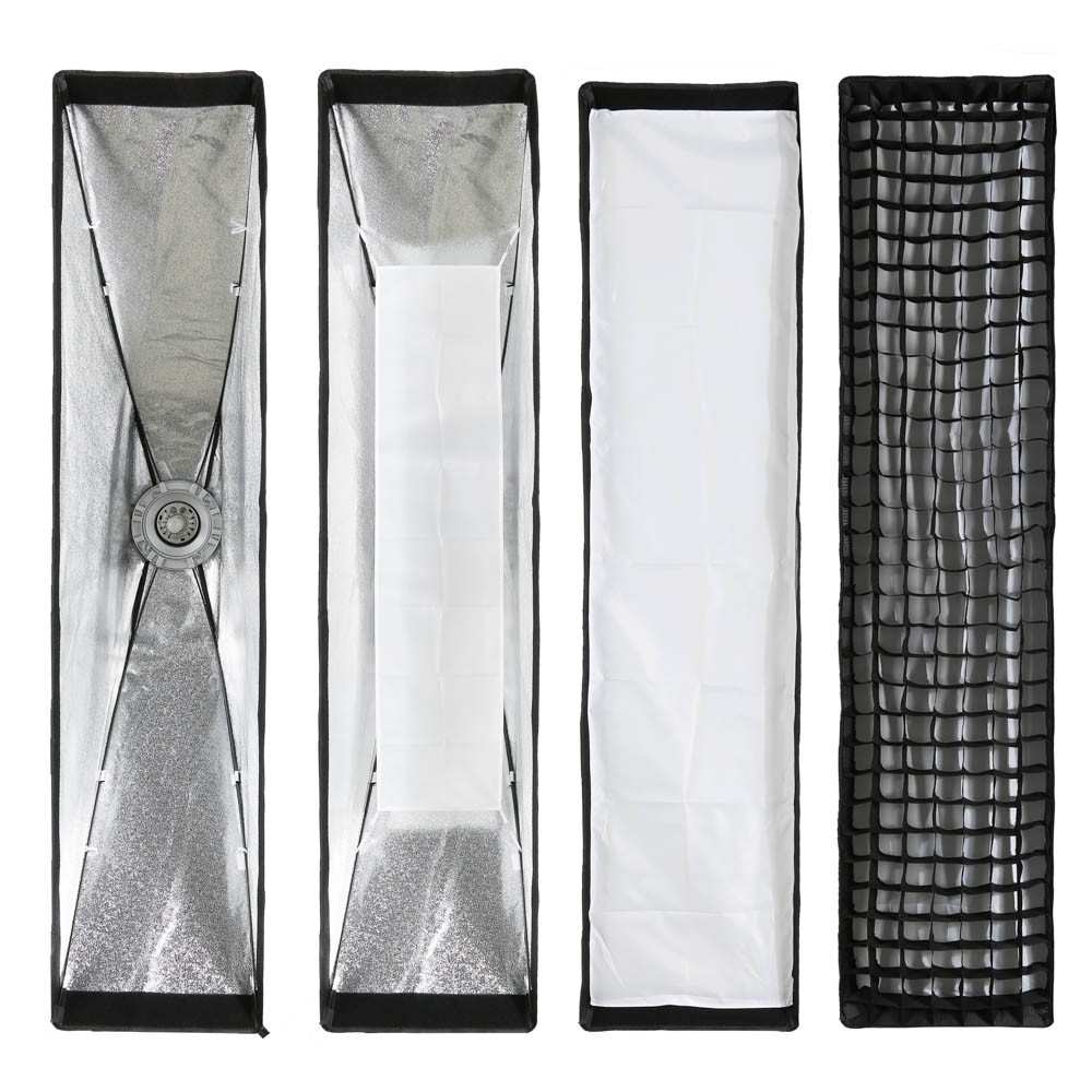 US Godox Speedlite 35*160cm Rectangular Softbox With Grid Bowens For Portrait