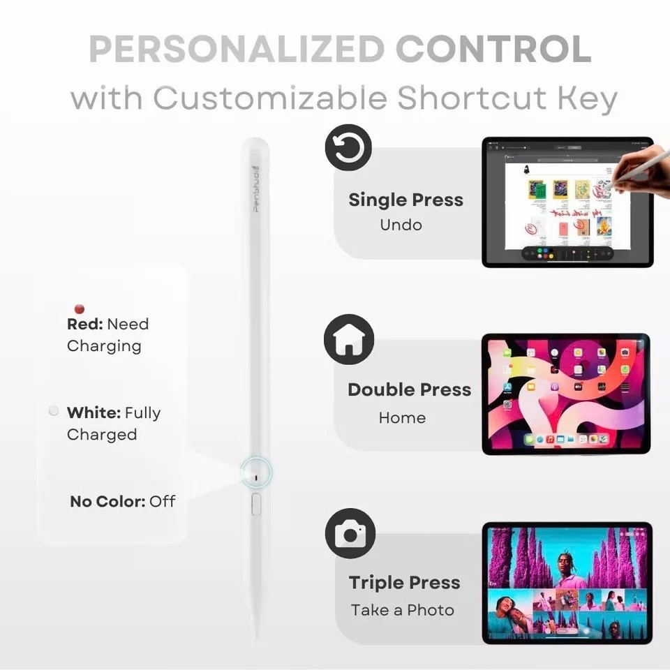New iPad Pencil for iPad/iPad Air/iPad Mini/iPad Pro | Multi-Shortcuts | PS1 Pro