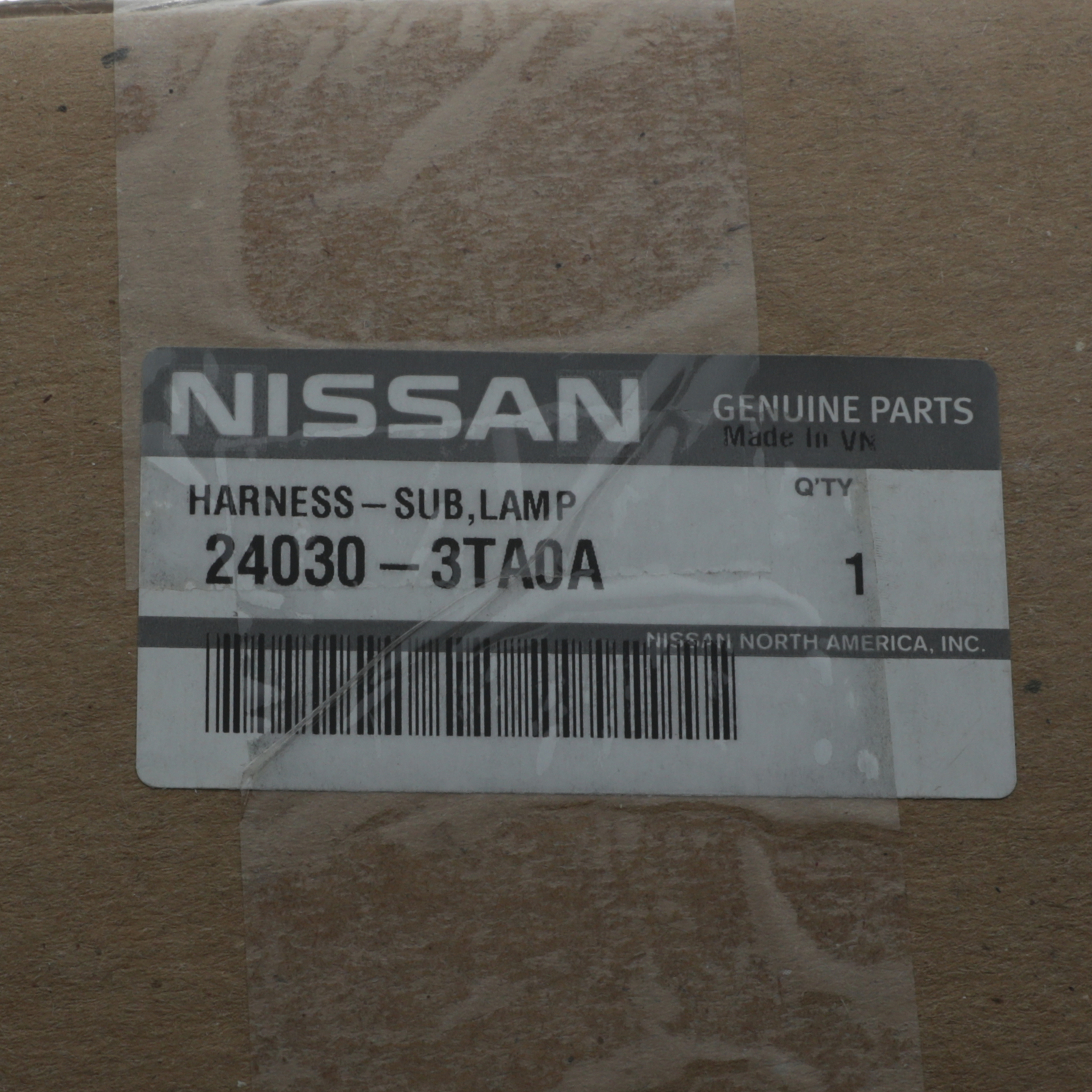 NEW OEM Nissan 2013-2016 Altima Sub Lamp Wiring Harness 24030-3TA0A