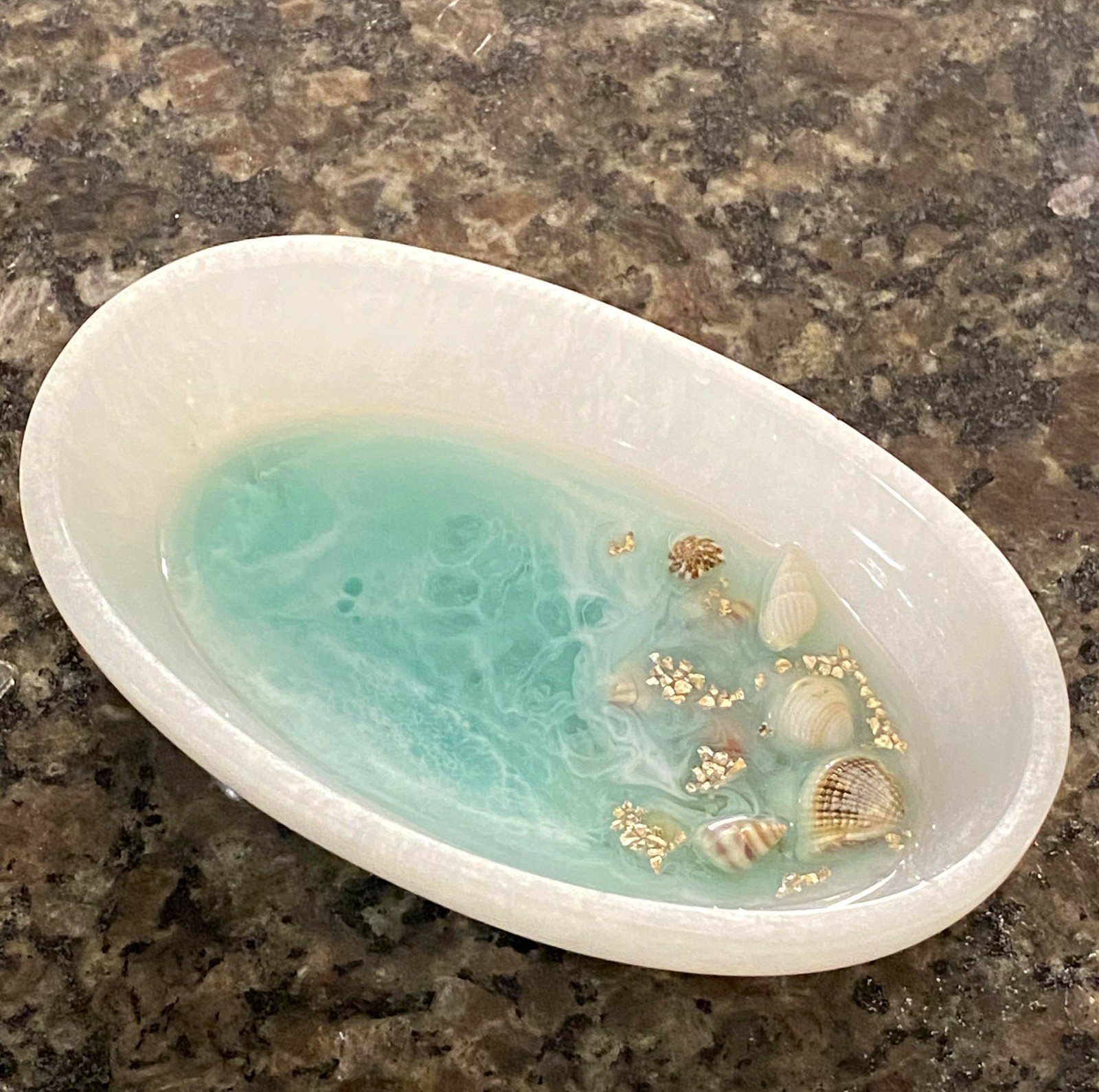 Epoxy Resin Ocean Theme Trinket/Jewelry Dish