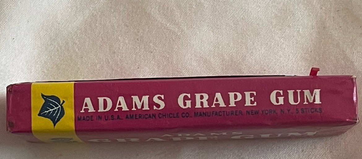 Vintage 1960’s ADAMS GRAPE GUM Sealed Pack New Old Stock