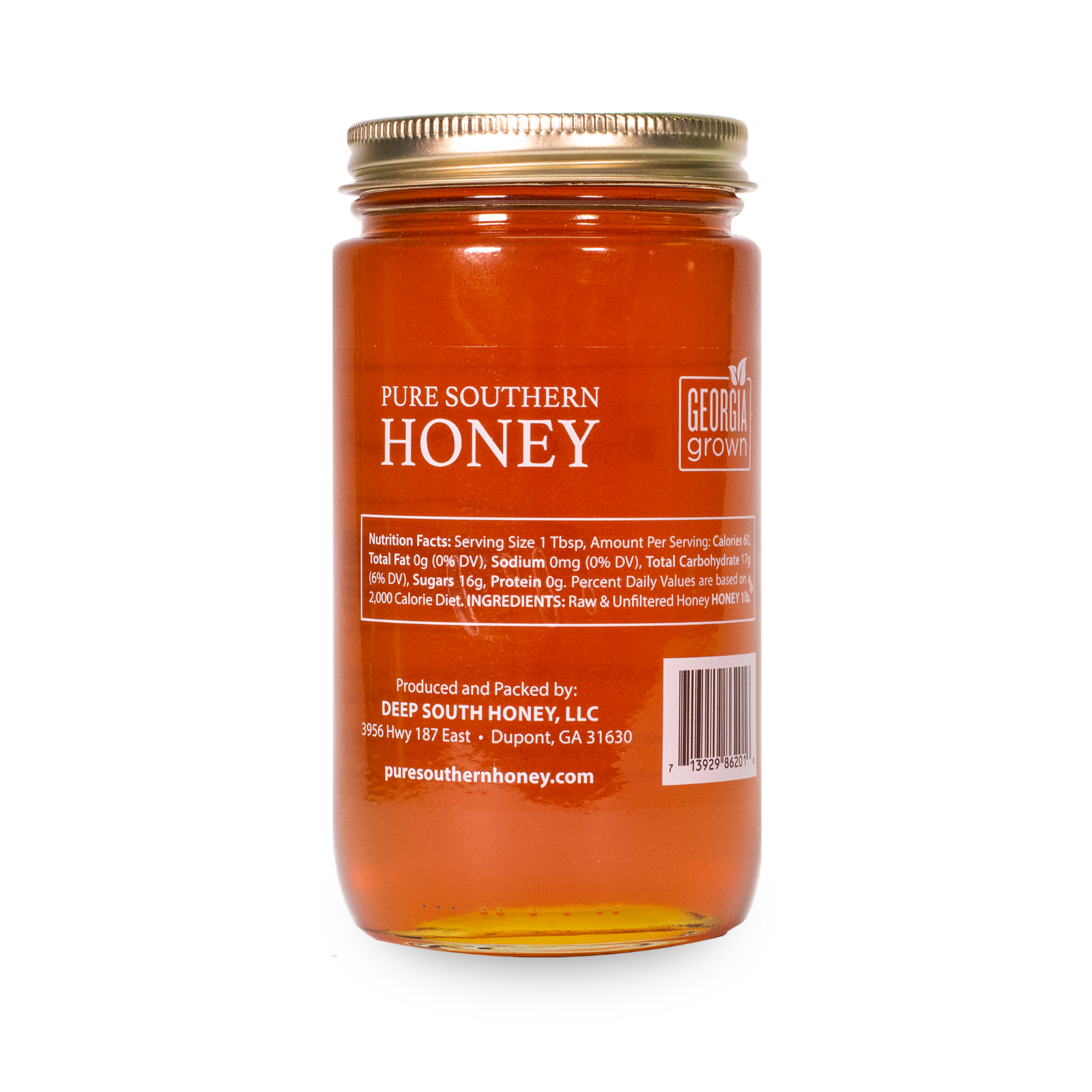 Raw & Unfiltered Honey 1lb. by Pure Southern Honey, New 2024 Crop