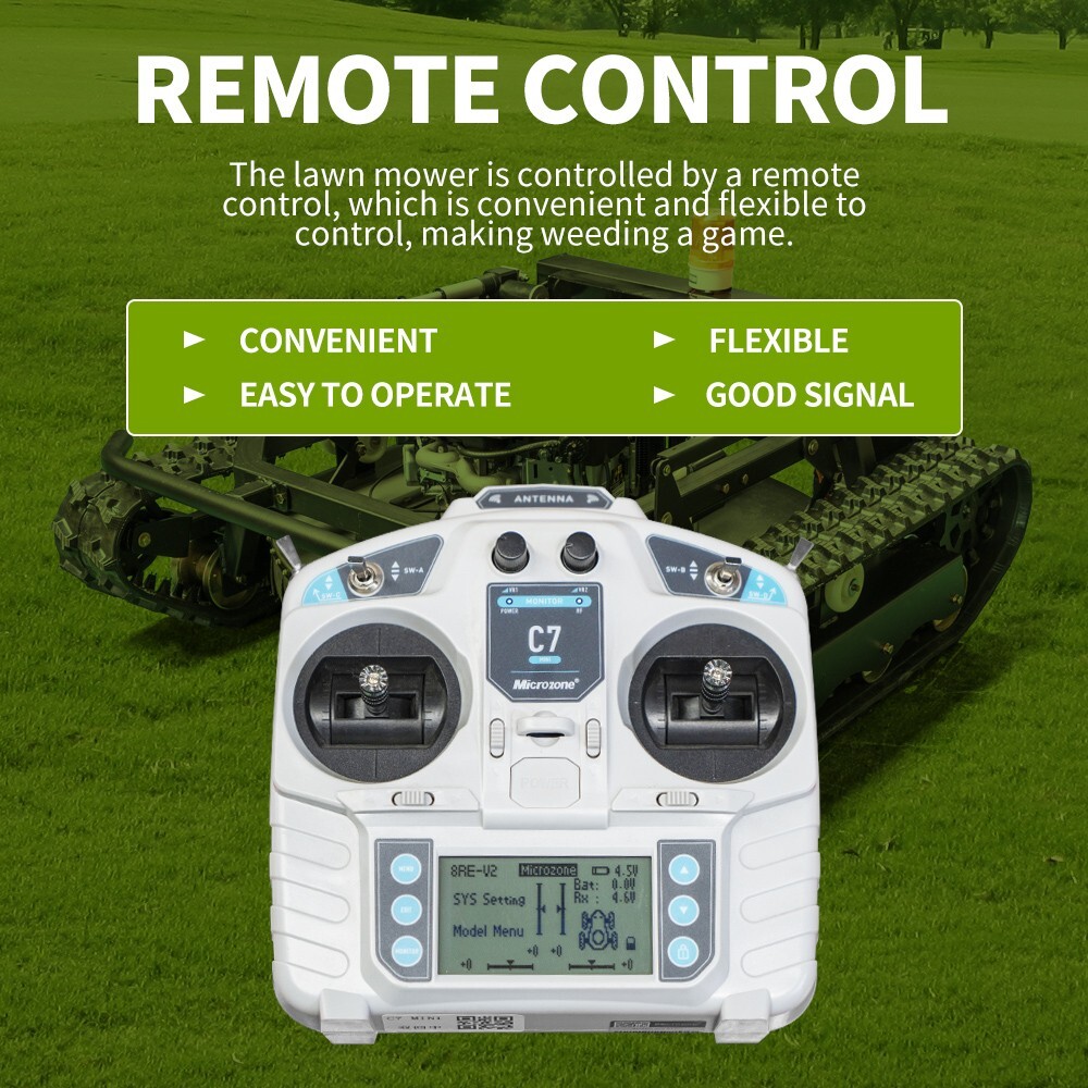 810All Terrain Remote Control Off-Road Lawn Mower 27 HP Adjustable Mowing Height