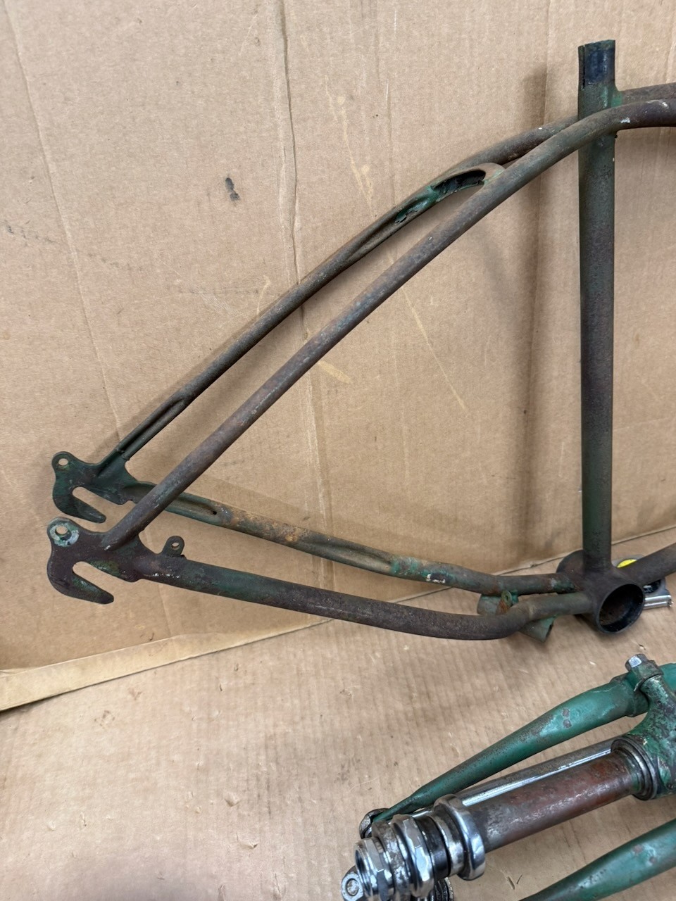 Schwinn 1949 Whizzer 26" Bicycle Frame & Springer Fork Needs Restored