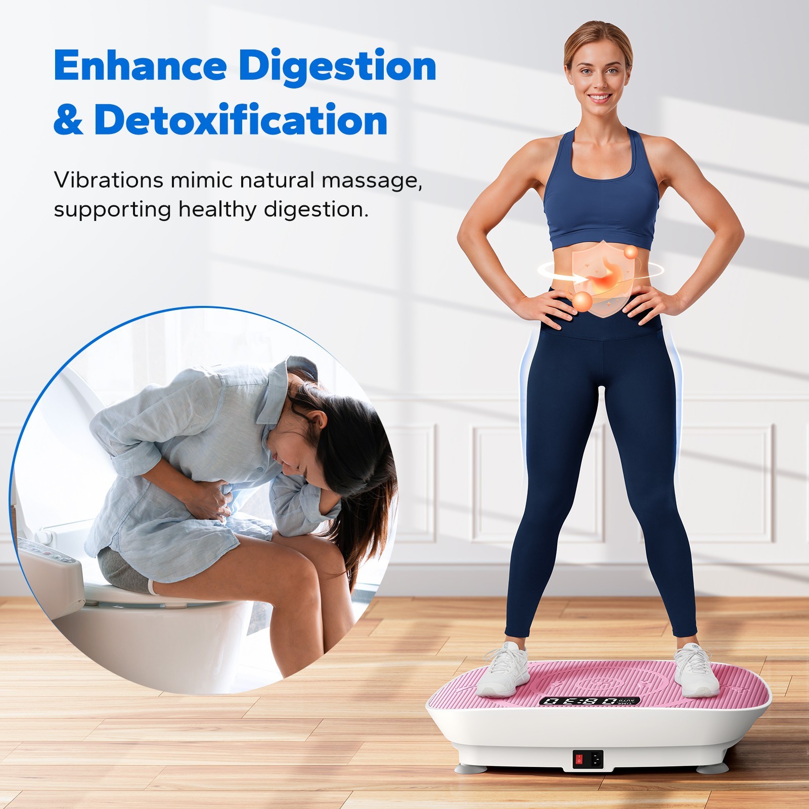 MERACH Slim Vibration Plate Quiet Compact Vibration Plateform Exercise Machine