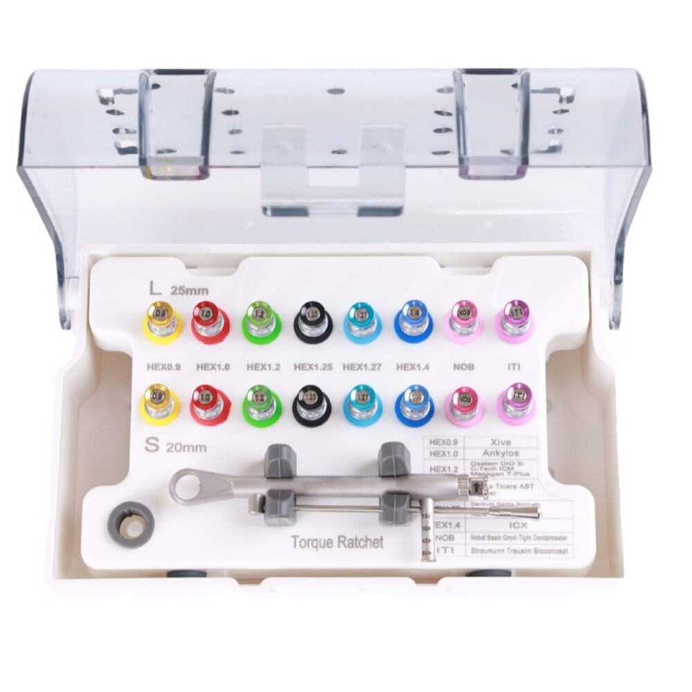 Dental Universal Implant Prosthetic Kit Torque Wrench Screw Drivers Remover Kit