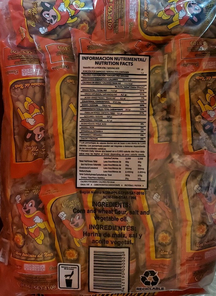 Churritos (corn sticks)Super Raton 24 bolsas Snacks