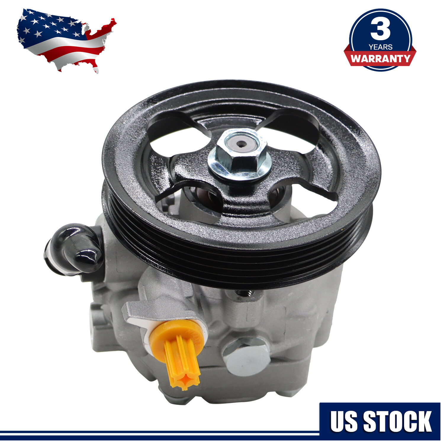 Power Steering Pump w/ Pulley 34430-AG03B for 05-09 Subaru Legacy Outback 2.5L
