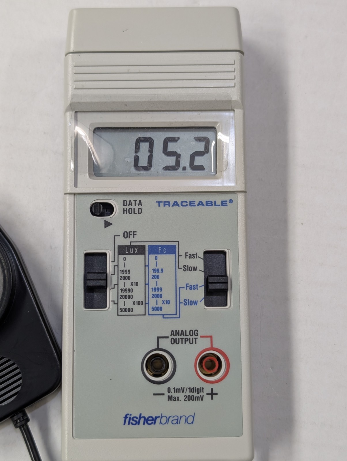 Fisherbrand Traceable Dual-Range Light Meter 06-662-63 Lux Foot-Candle Tested