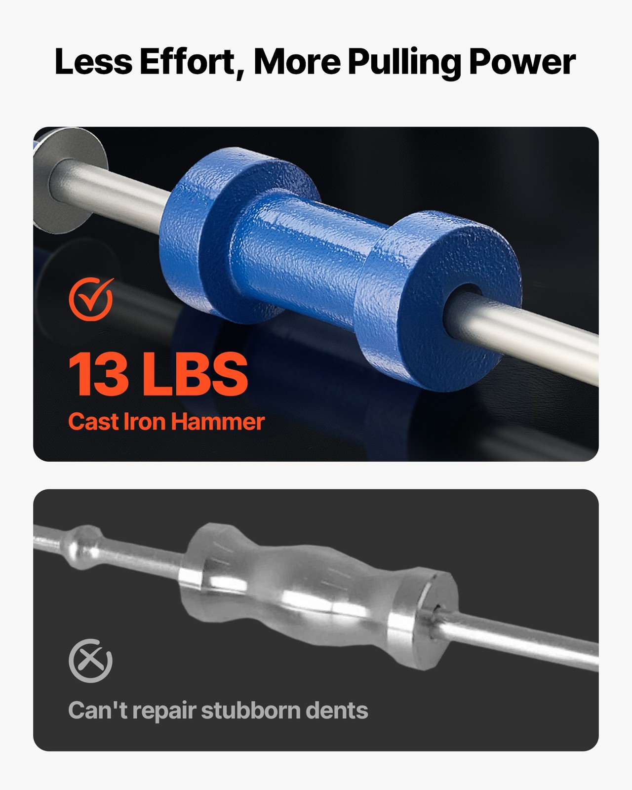 VEVOR Dent Puller Kit Slide Hammer Dent Puller 13 lbs Auto Body Dent Repair Set