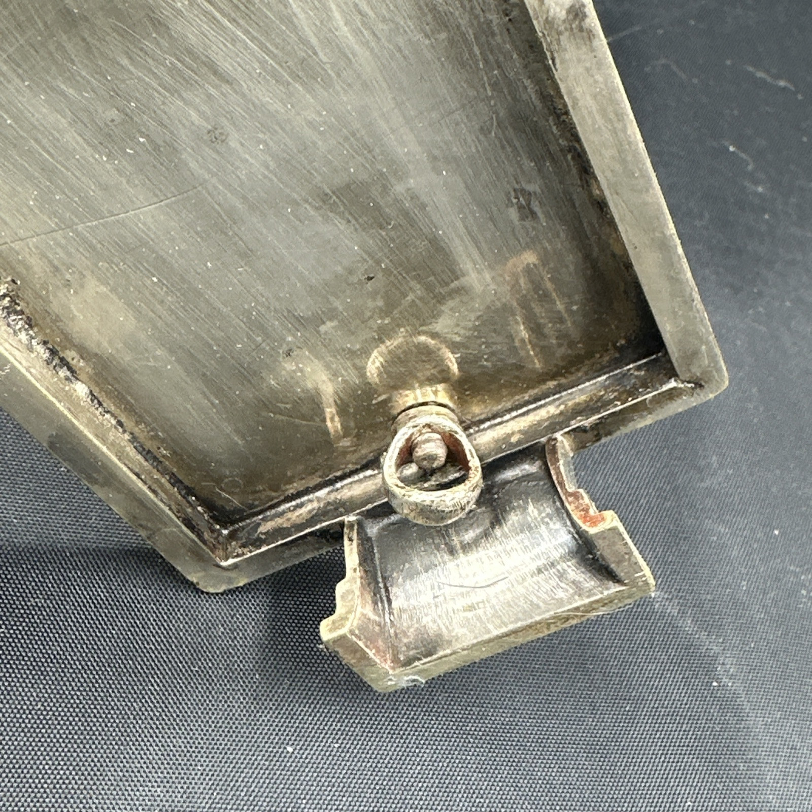 Footed 19th century silverplated cruet (maybe) Charles Ellis & Co w/ 3 Bottles