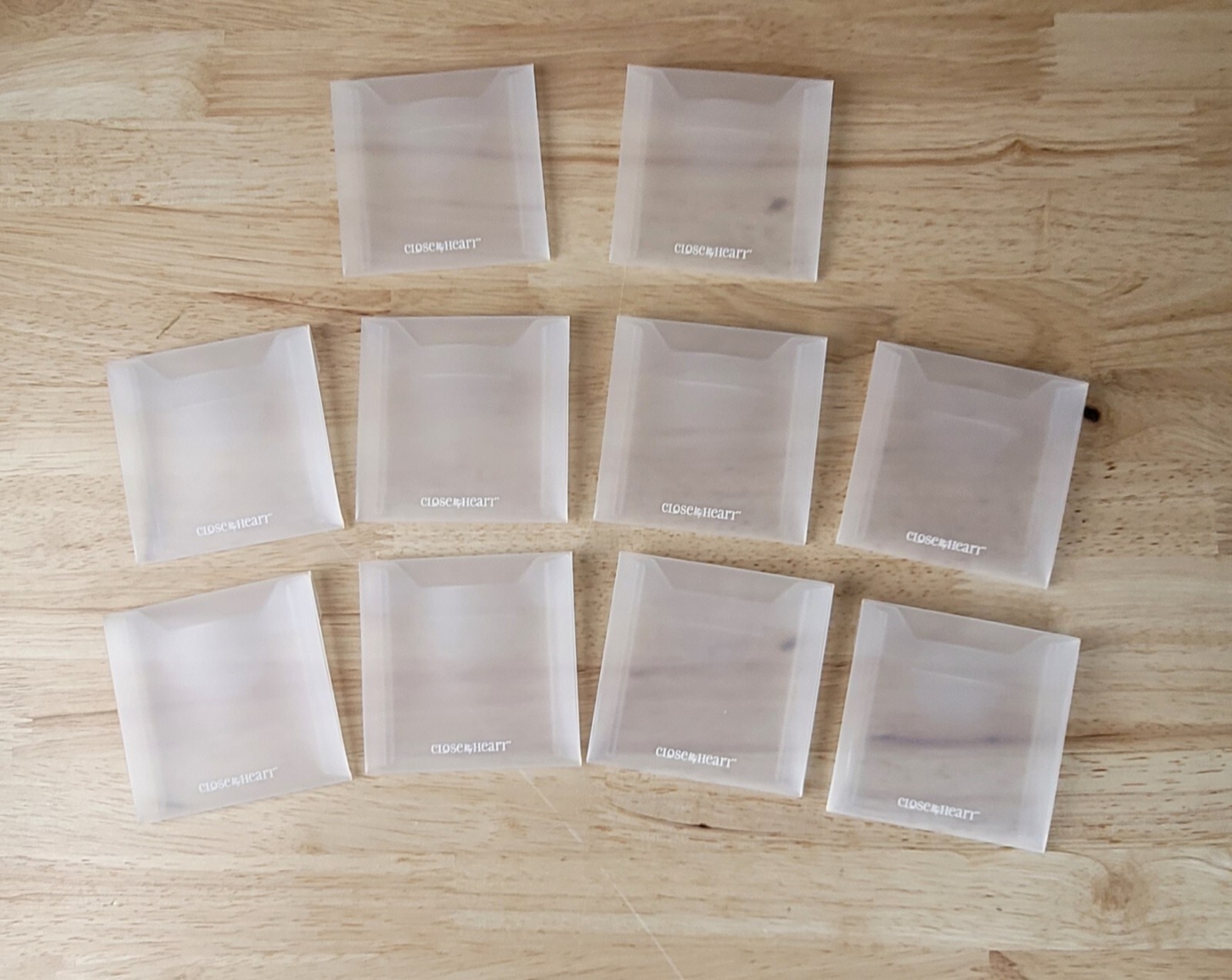 Close To My Heart 3"x3" PLASTIC STORAGE ENVELOPES Set of 10