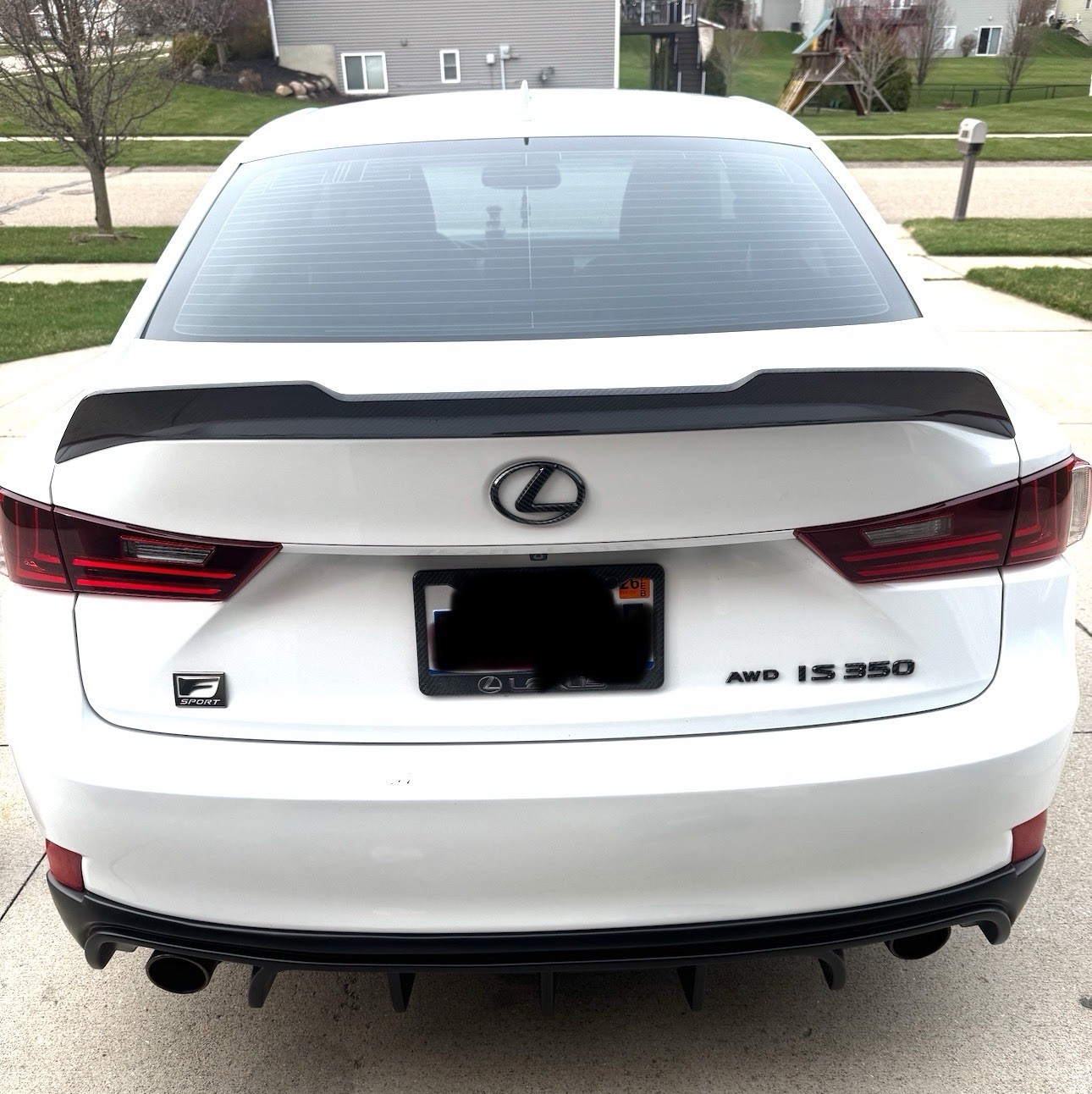 Gloss Black Emblem Badge Logo Fits 2014-19 Lexus IS250 IS350 IS300 IS200T GS350