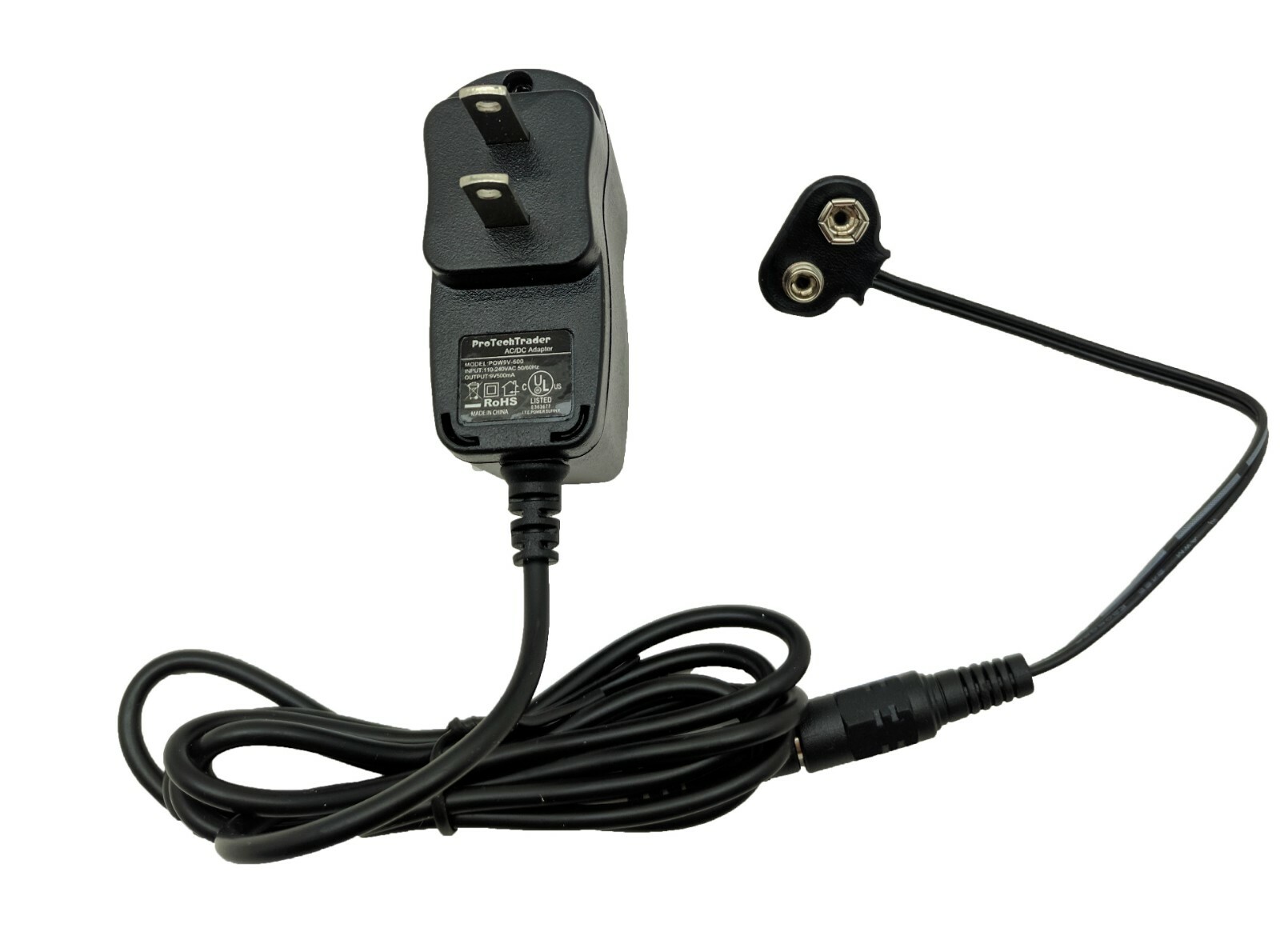 9v Battery Eliminator Kit Replace Your 9-Volt Batteries AC DC Adapter Converter