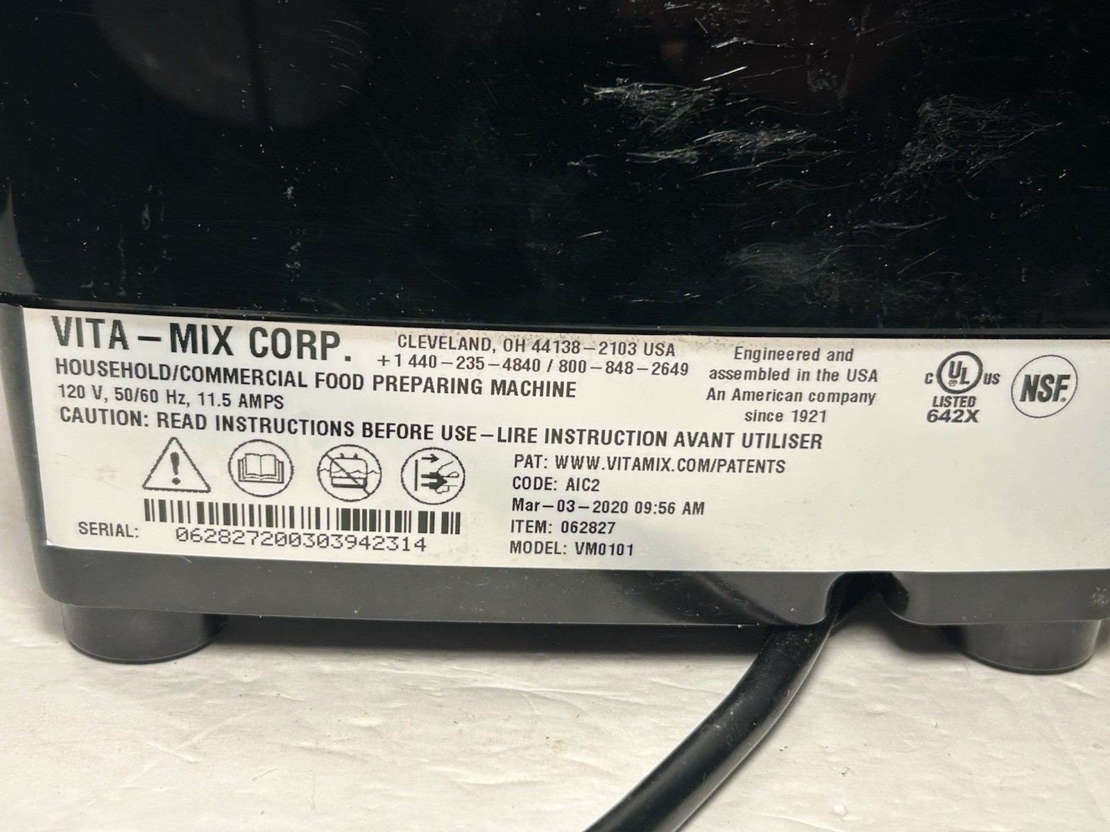 Vitamix Commercial Blender VM0101 BASE ONLY