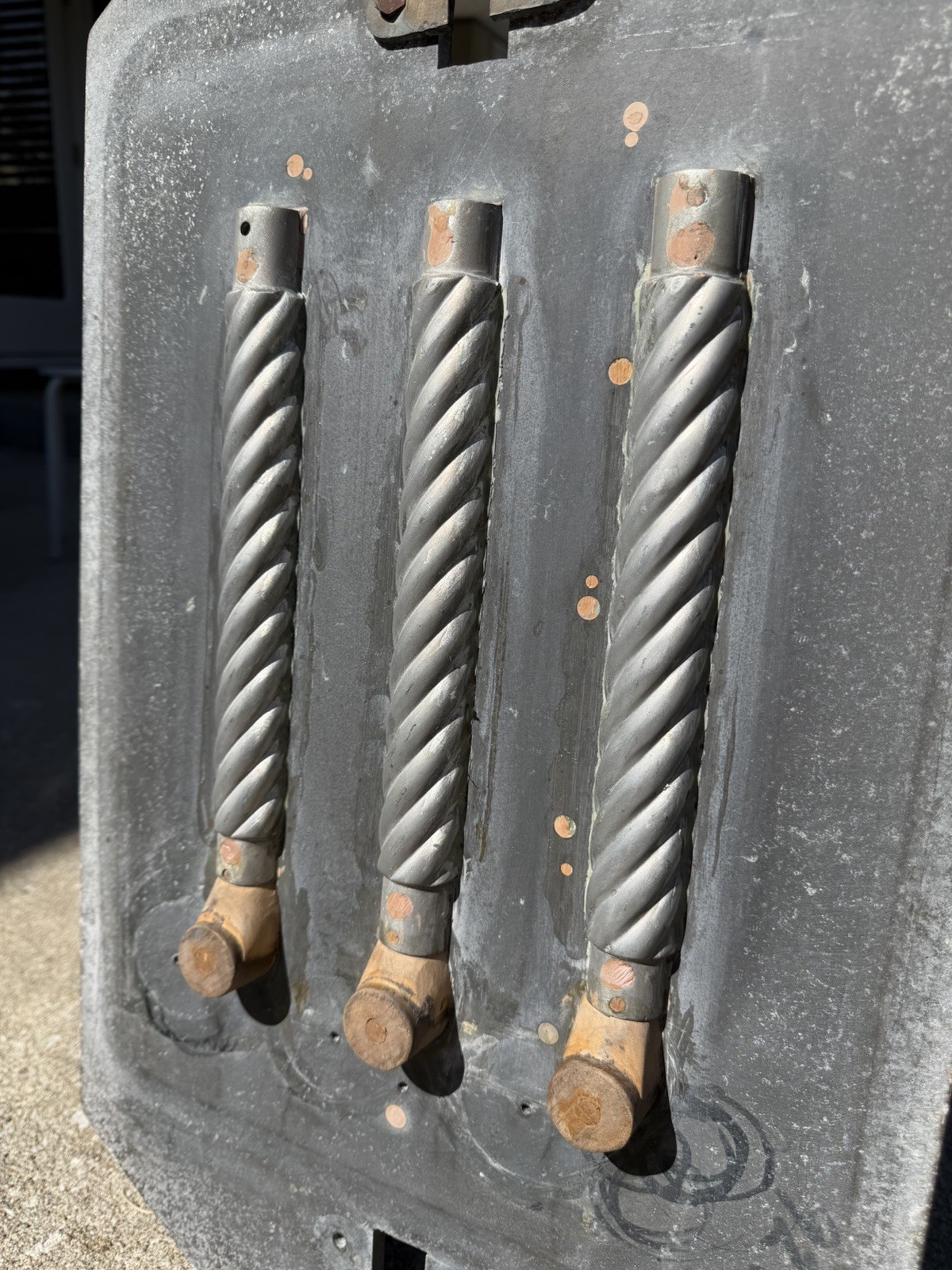 VTG Industrial Aluminum Foundry Mold Rope Pattern Sculpture Abstract Wall Art