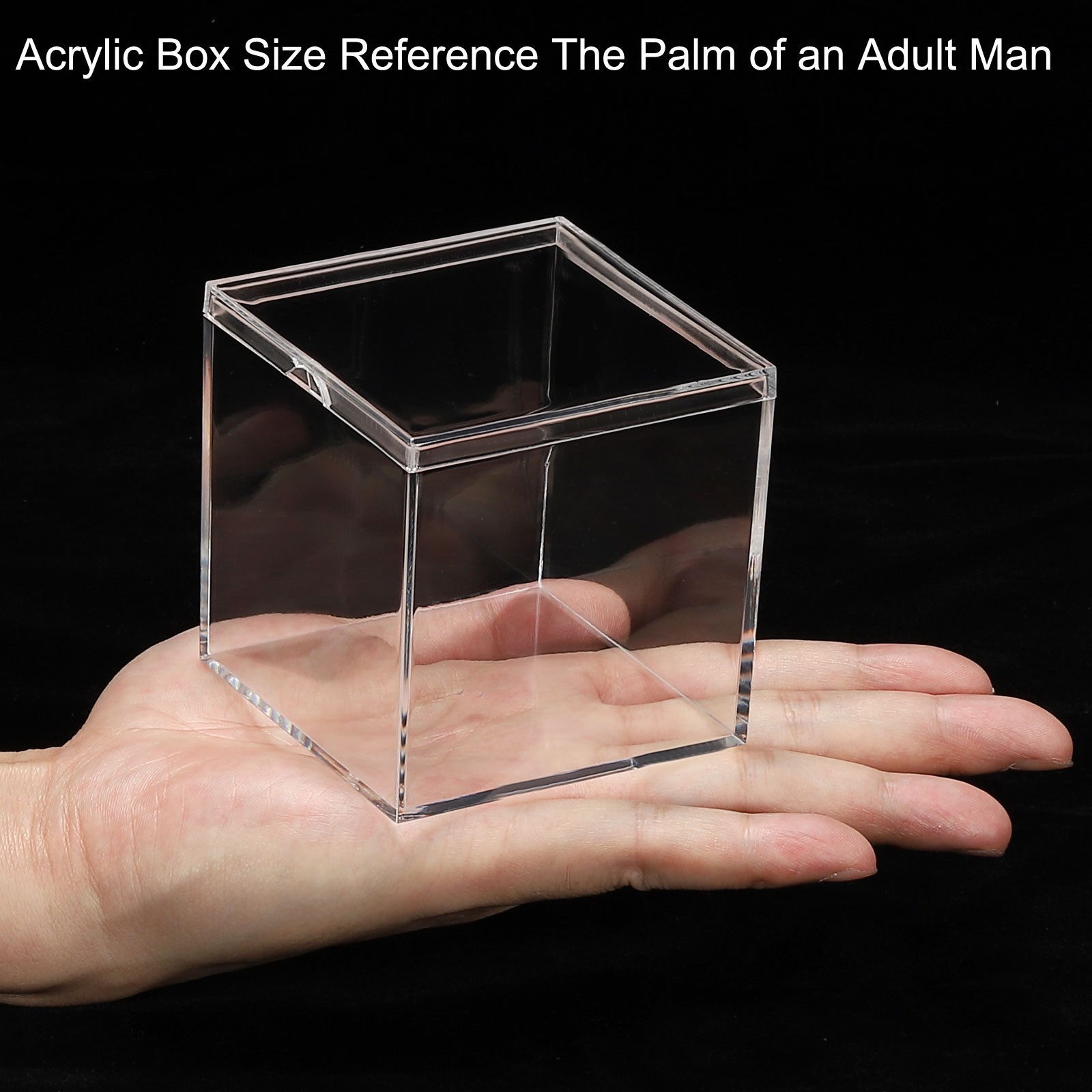 2.95" x 2.95" x 2.95" Acrylic Box with Lid Clear Acrylic Display Boxes