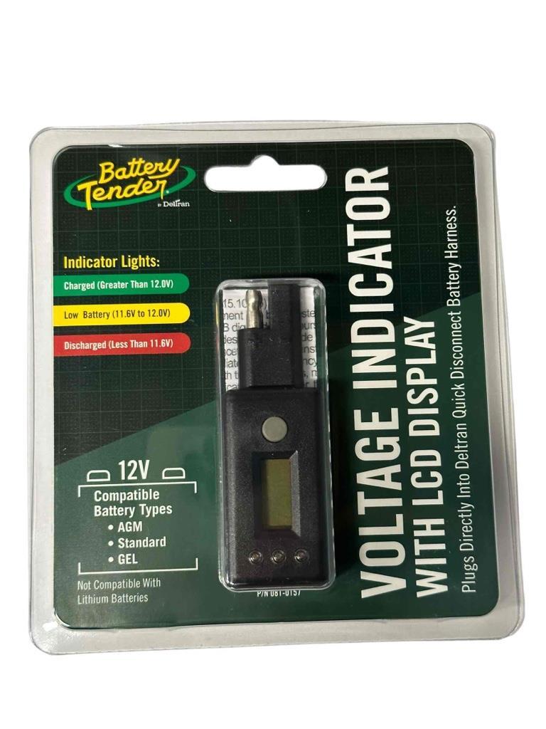 NEW Deltran Battery Tender Voltage Indicator With LCD Display 12V