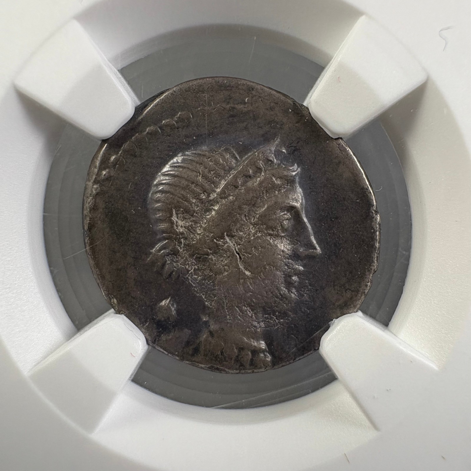 The Caesarians - Julius Caesar, Late 46-early 45 BC - AR Denarius - NGC CHVF