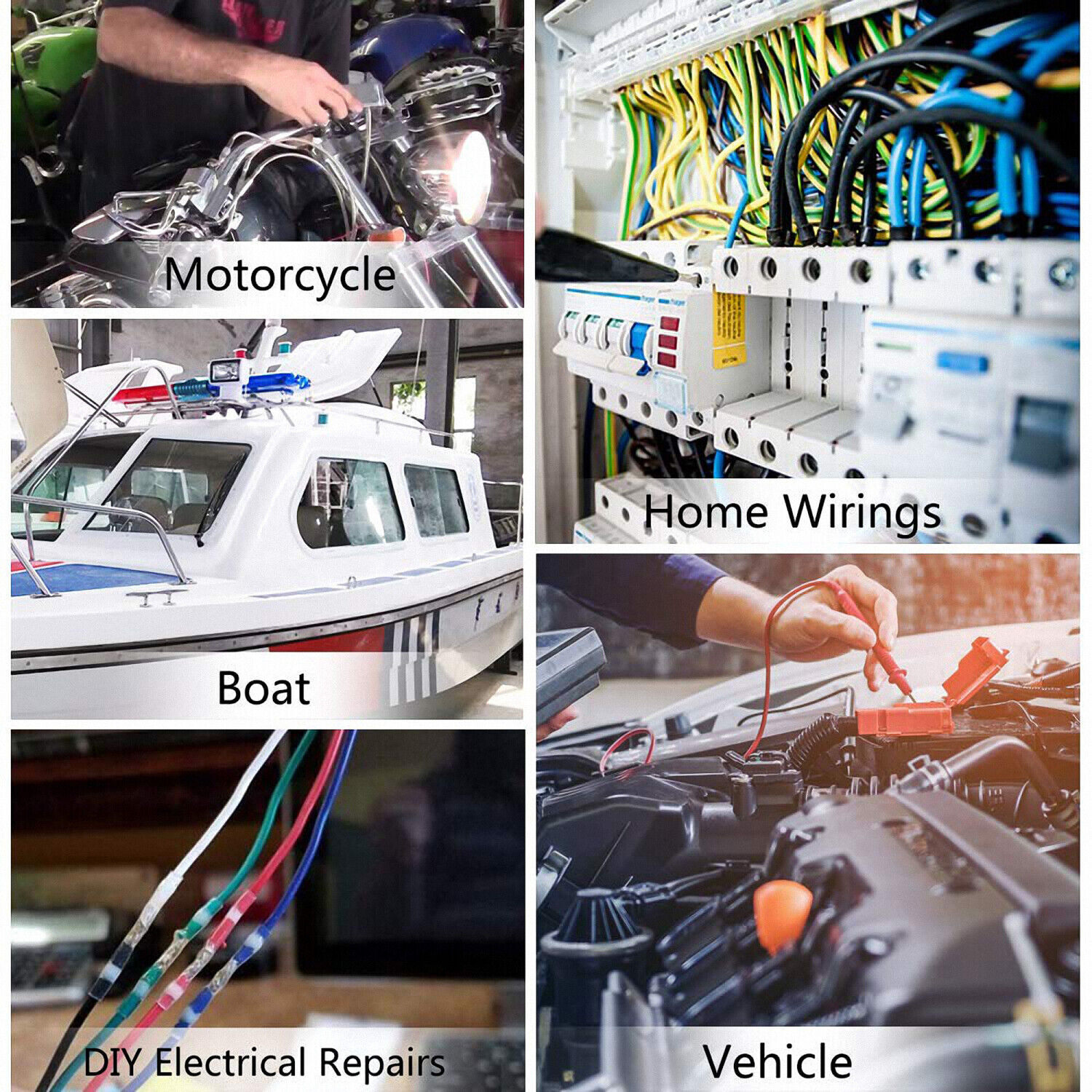 150PCS Solder Sleeve Seal Heat Shrink Butt Wire Connectors Terminals Waterproof