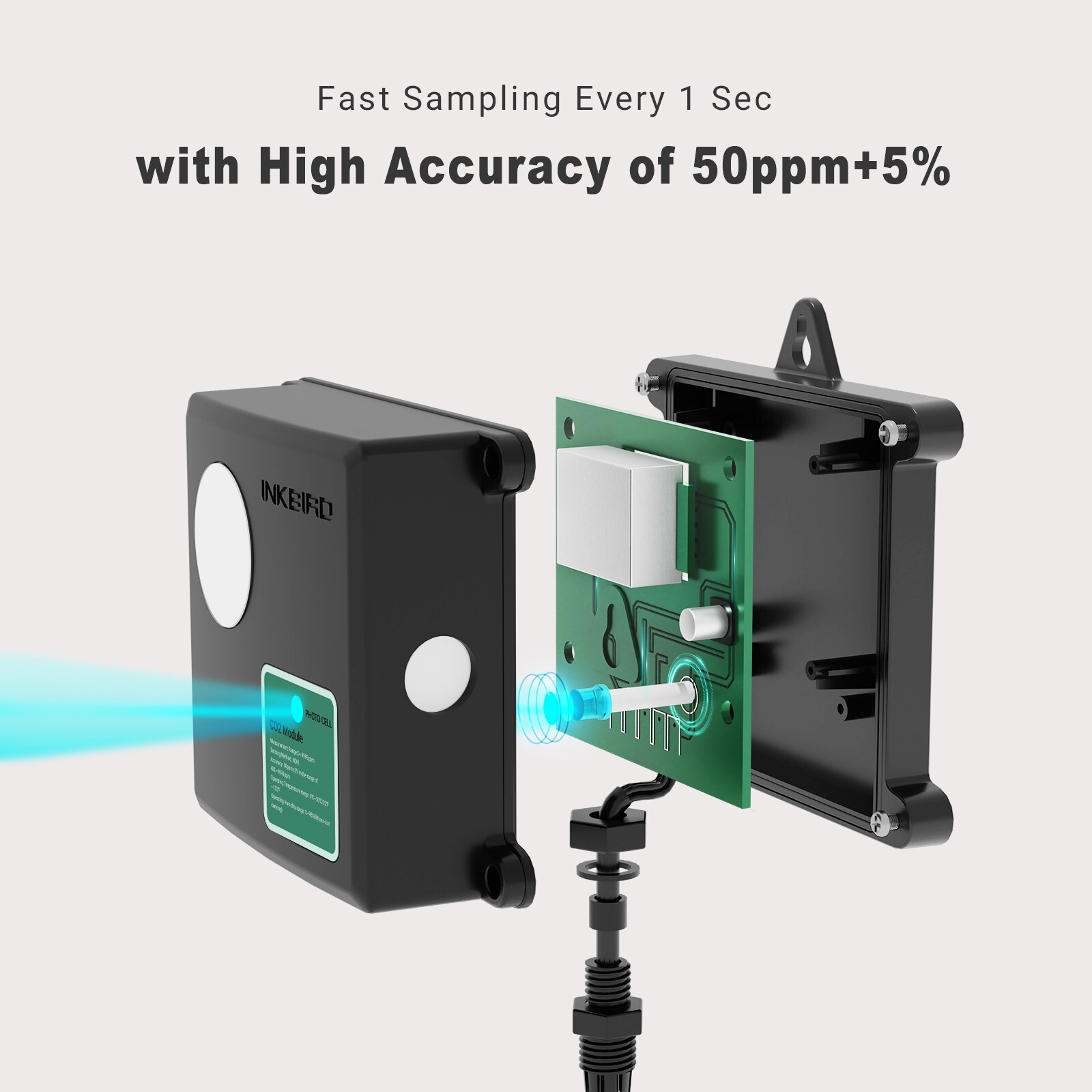 INKBIRD CO2 Controller Carbon Dioxide Built-in Photo Sensor 3 Running Modes 120V