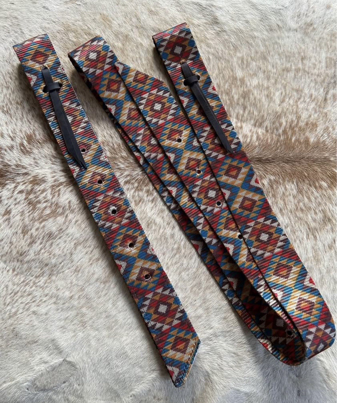 Colorful Nylon Western Saddle Cinch Tie Strap & Off Billet SET Horse Tack