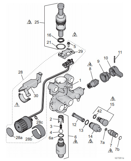 Pump Housing 17J874 Complete for Gr ProXChange ProX17 ProX19 Airless Sprayer