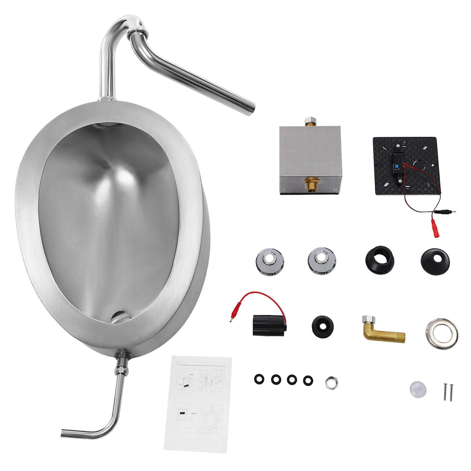 Automatic Wall Mounted Bathroom Urinal, Intelligent Sensor Flush Public Toilet