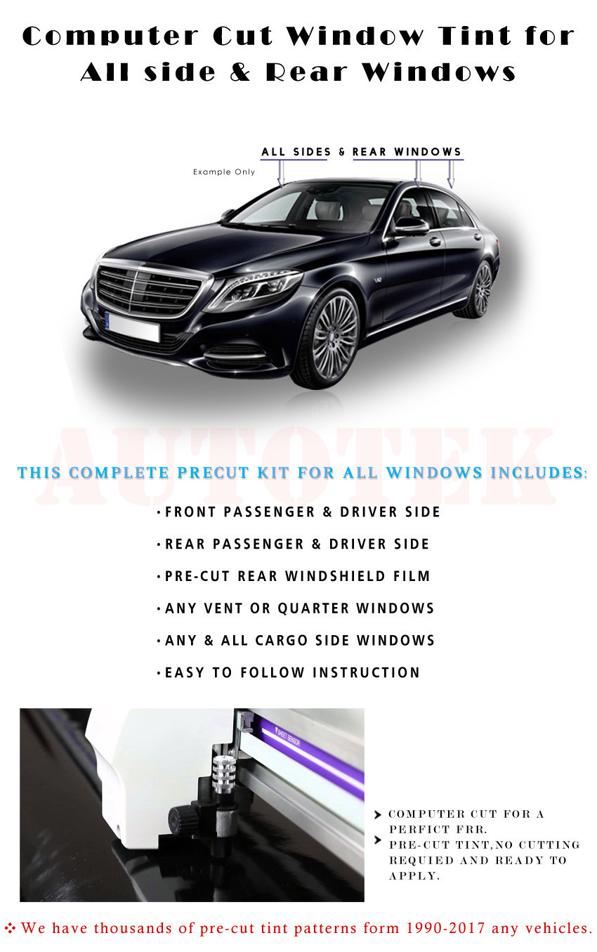 PreCut All Sides Window Film Any Tint Shade For Hyundai Elantra Sedan 2017-2020