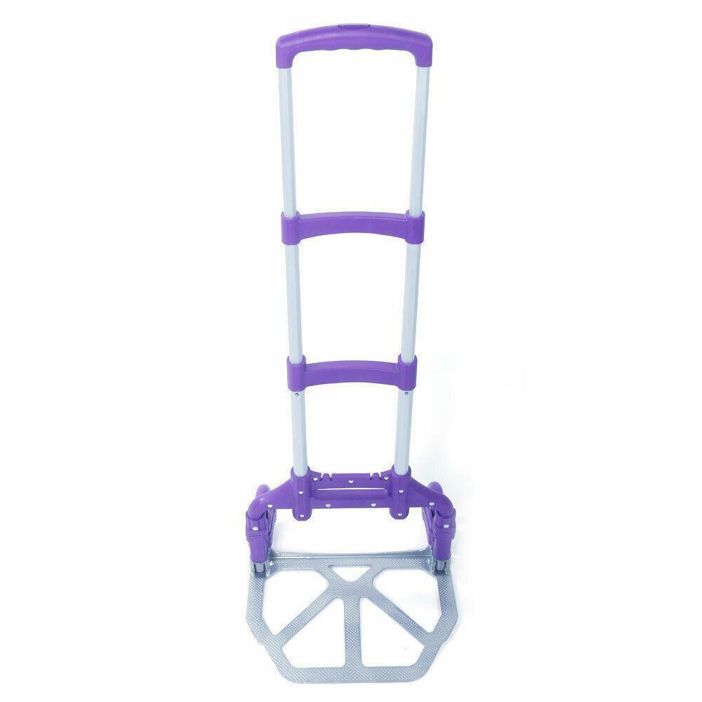 Cart Folding Dolly Push Truck Hand Trolley Luggage Aluminium Bungee Cord New
