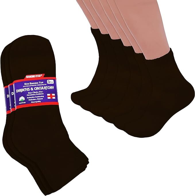 Men Diabetic Ankle Quarter Socks Wholesale Bulk Lots Health Circulatory 9-15