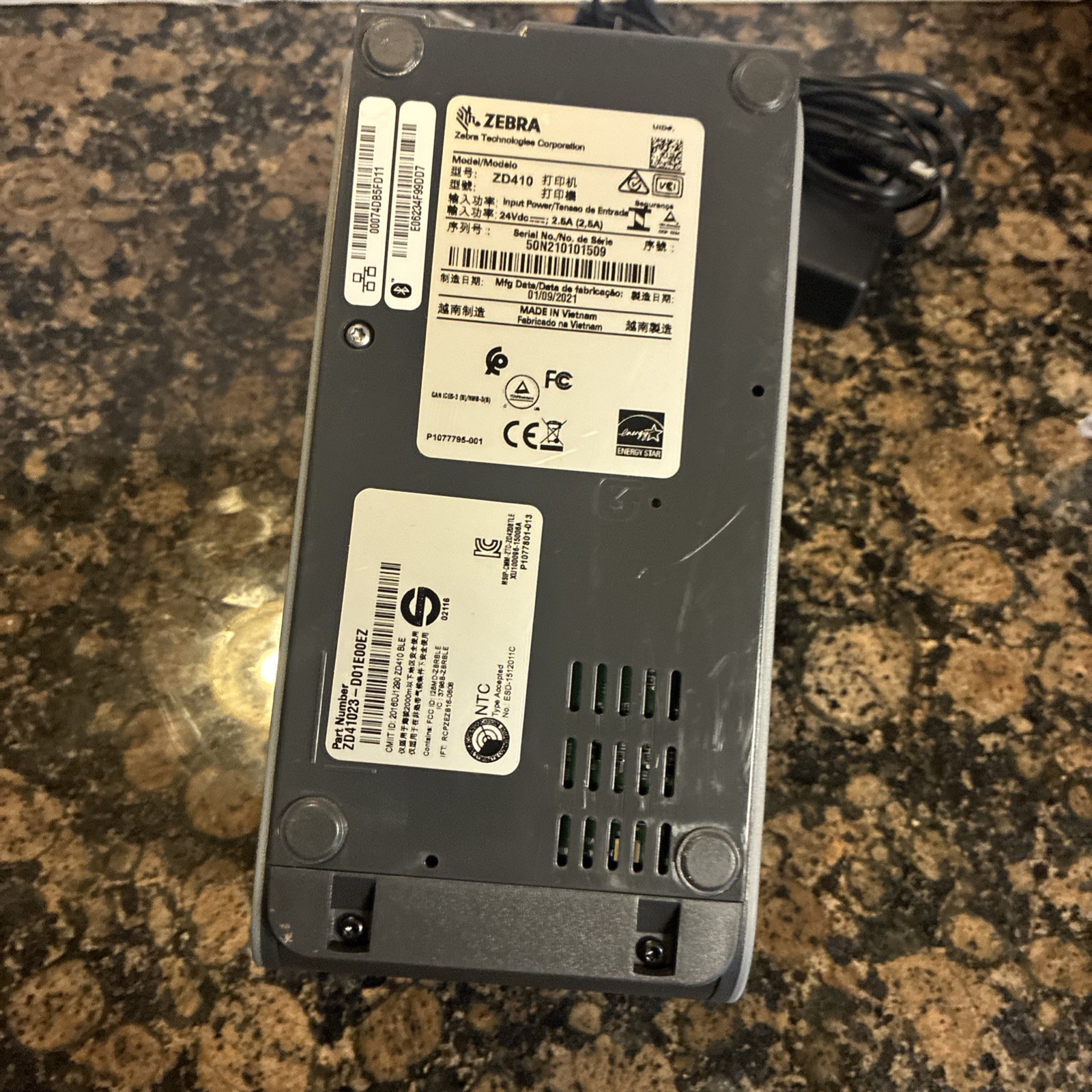 ZEBRA ZD410 Direct Thermal 2" Label Printer LAN 300dpi ZD41023-D01E00EZ