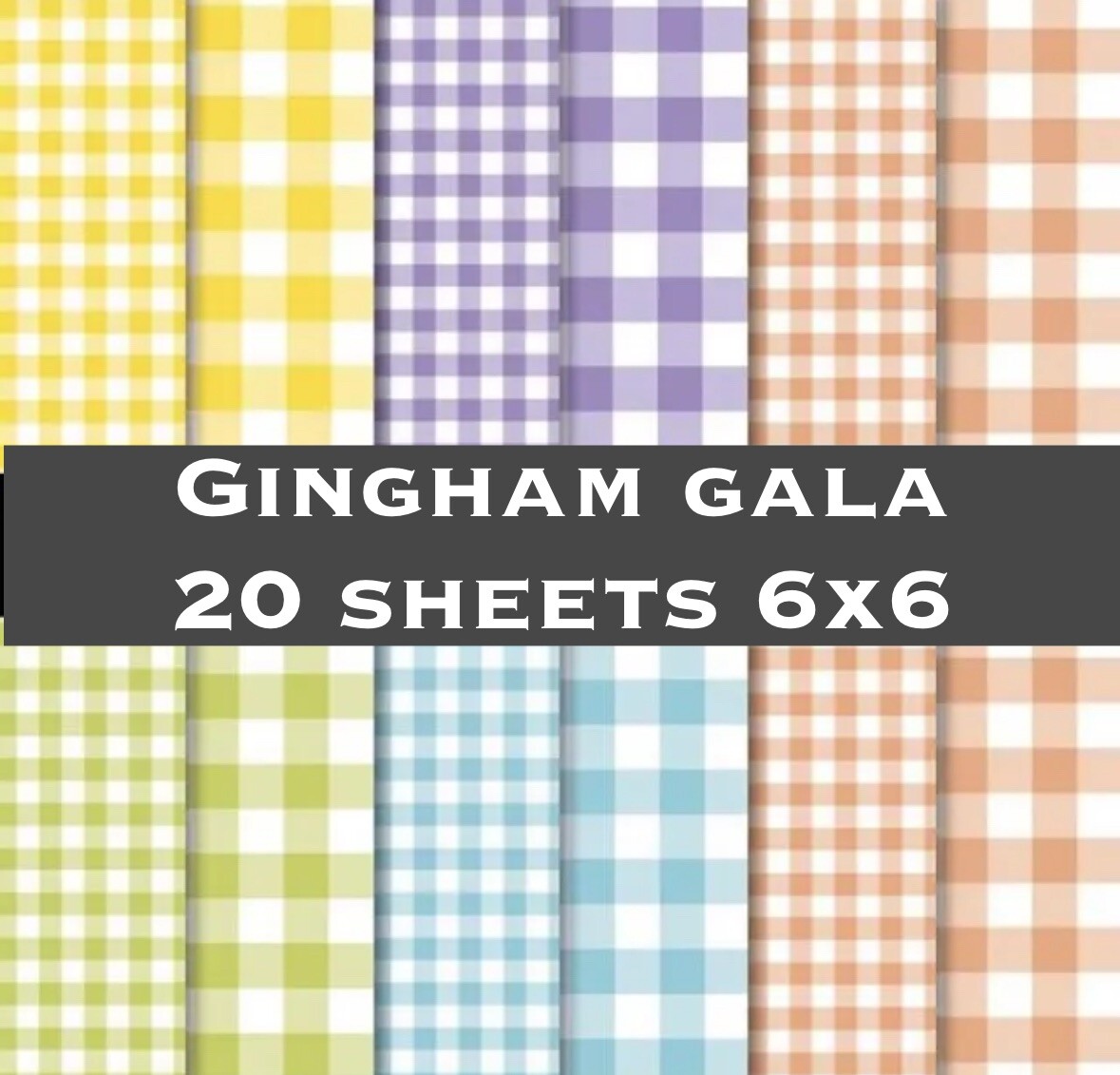 Stampin Up GINGHAM GALA  Designer Series Paper DSP 20 Sheets 6x6, Half Pack