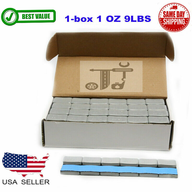 6 BOX 1 OZ GRAY WHEEL WEIGHTS STICK-ON ADHESIVE TAPE 54 LBS LEAD-FREE 864 PIECES