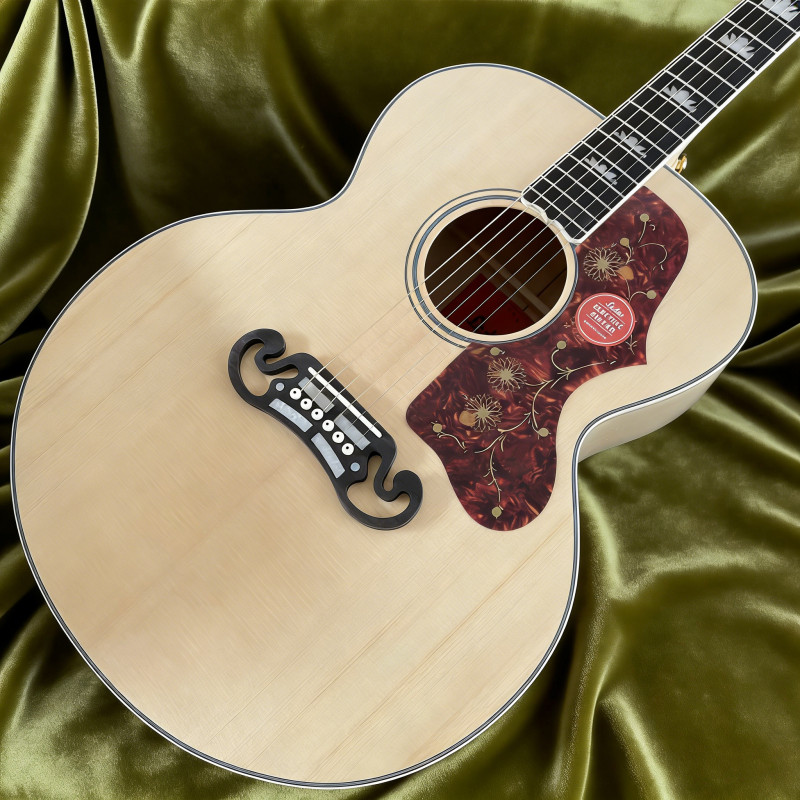 Flamed Back&Side Natural J200 Acoustic Electric Guitar with 101 EQ Abalone Inlay