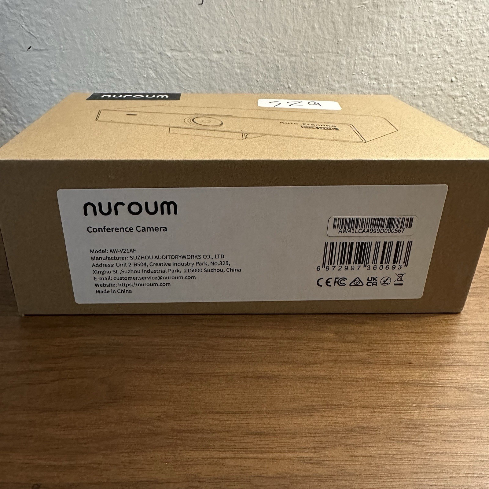 Nuroum Conference Camera AW-V21AF 4K Auto-Framing Webcam Open Box