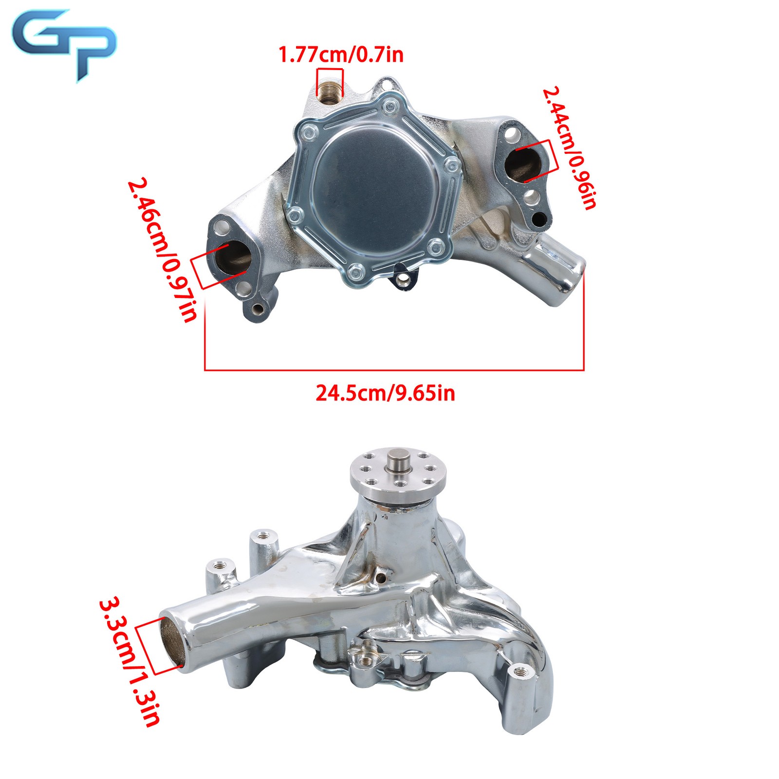 Alternator Power Steering Long Water Pump w/ Pulley & Bracket Kit SBC For Chevy