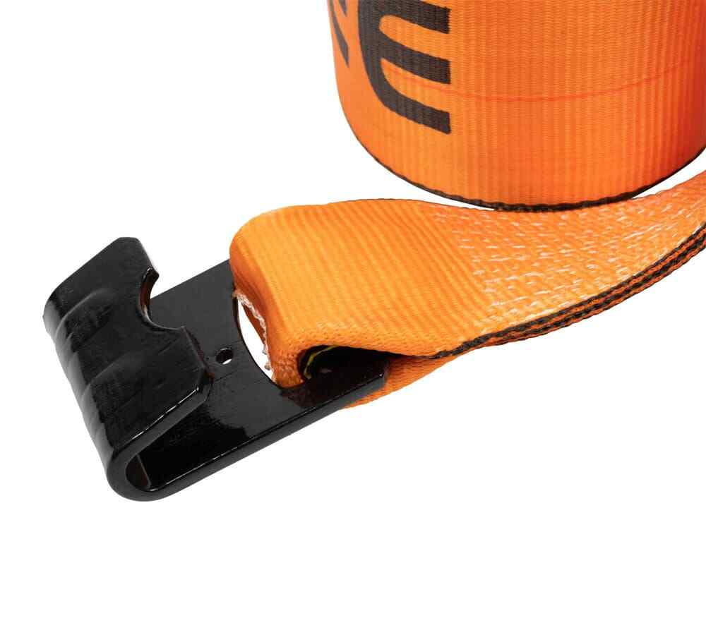 (10 Pack) 4" x 30' Winch Strap with Flat Hook - High Abrasion Orange