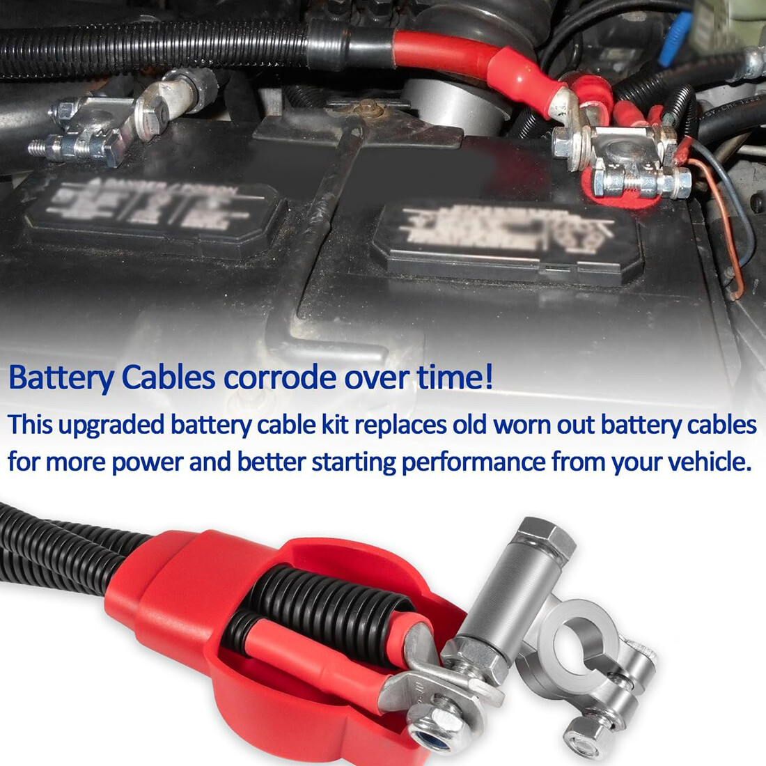 Battery Cables Kit for 2003-2007 Dodge RAM Gen-3 5.9L 24-Valve Cummins Diesel