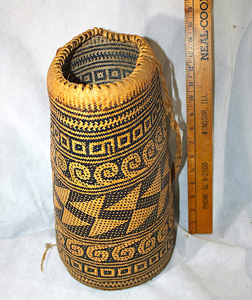 Lot of 6 Vintage Ajat Basket Penan People Borneo 20th Century Tribal