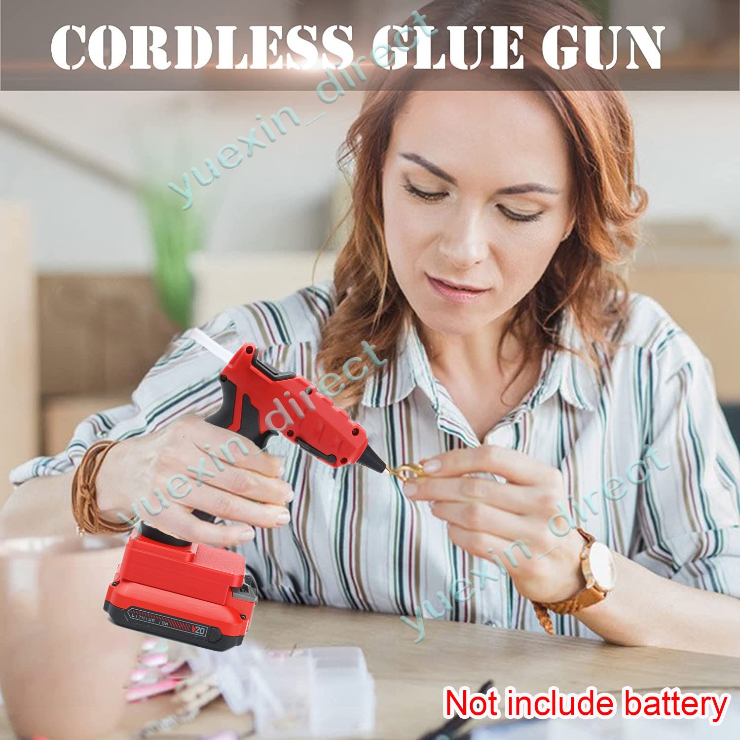 Hot Melt Glue Gun w/10 Sticks Heat Gun For Craftsman v-20 20V Battery Cordless