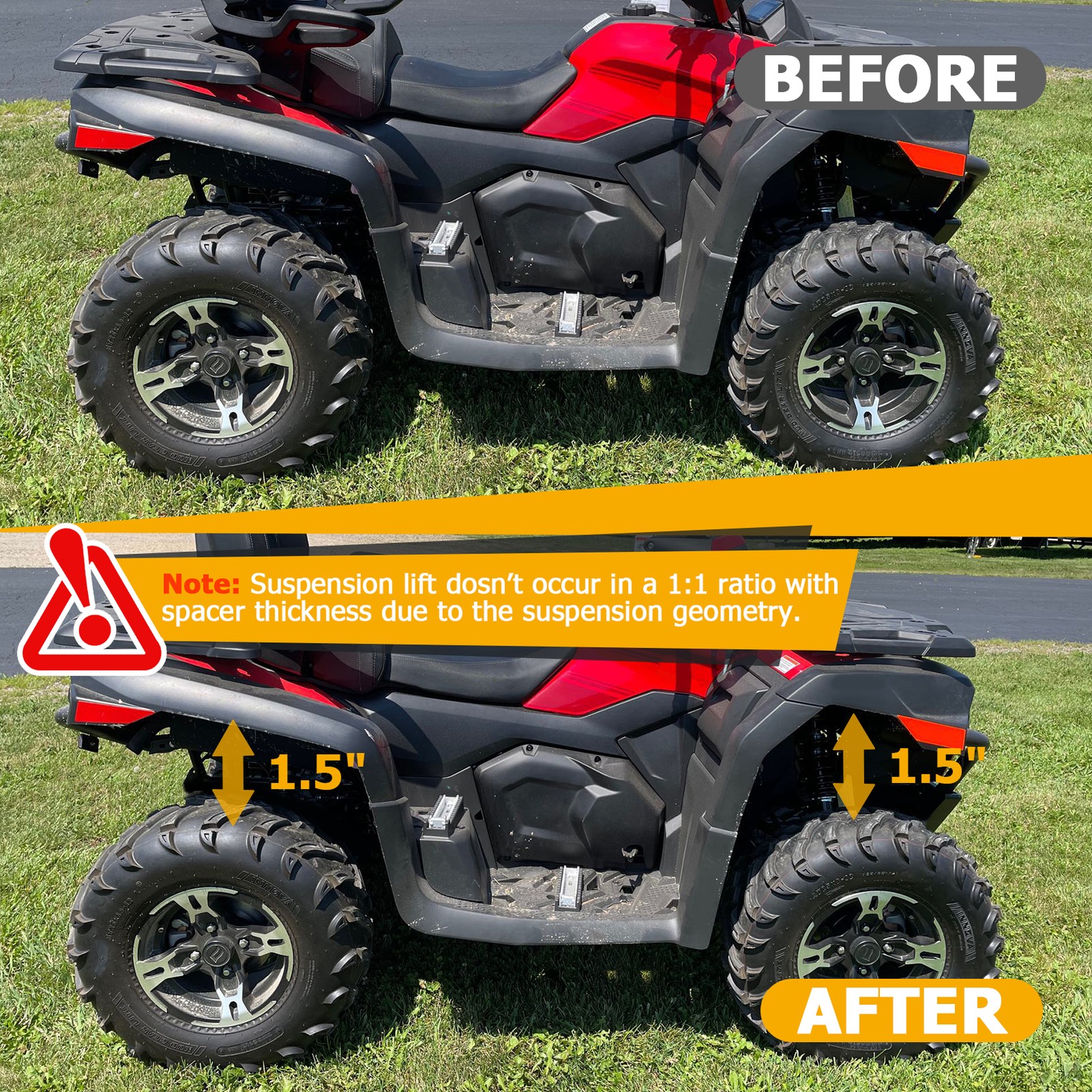 Heavy Duty Front & Rear 1.5" full Leveling Lift Kit For CFMOTO CForce 600 20-25