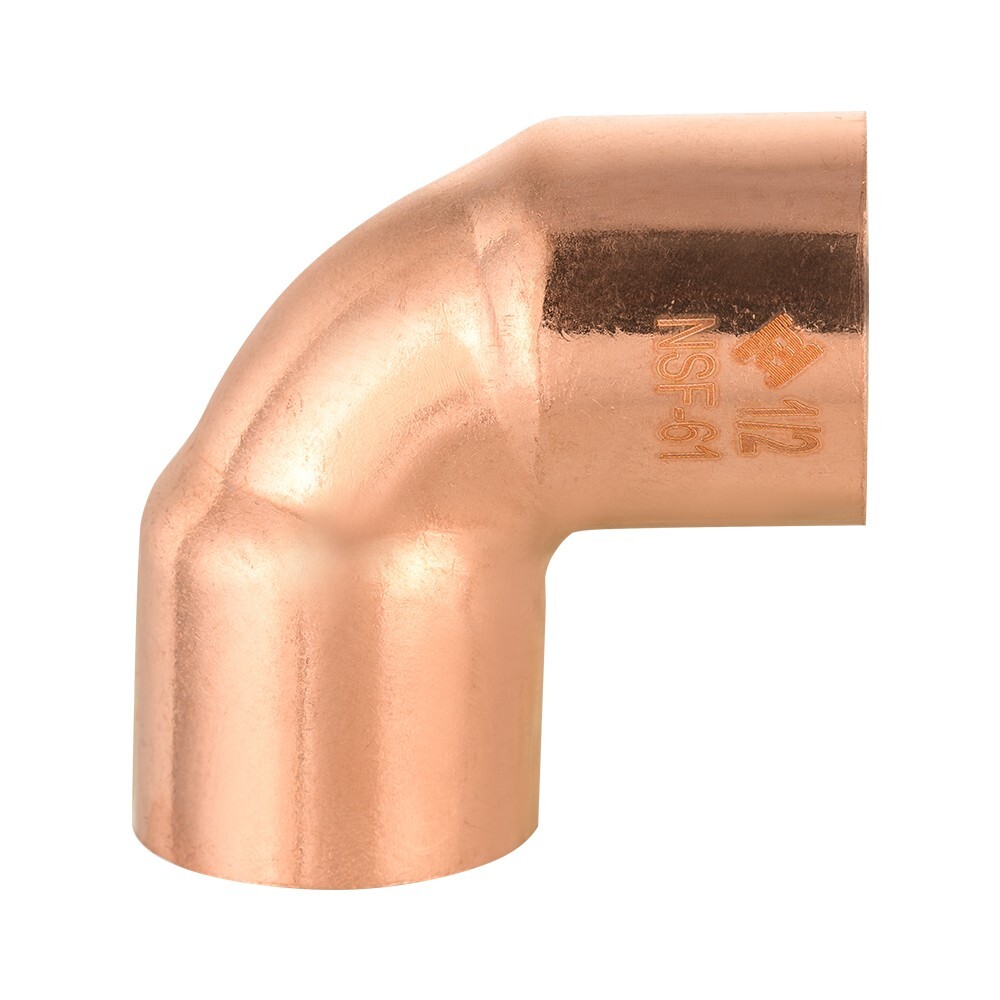 Pro 100 Pack EFIELD 1/2" C X C 90 Degree Elbow , Copper Solder Fittings, No Lead