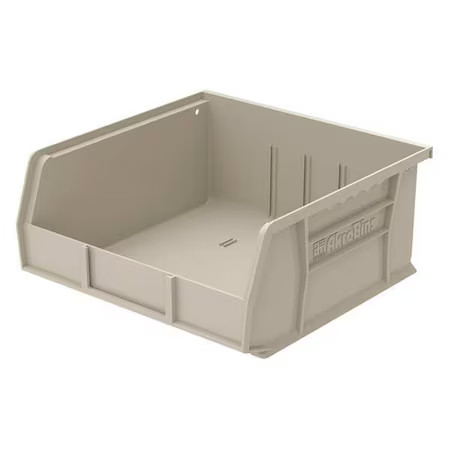 Akro-Mils 30235Stone Hang & Stack Storage Bin, 11 In W X 10-7/8 In L X 5 In H,