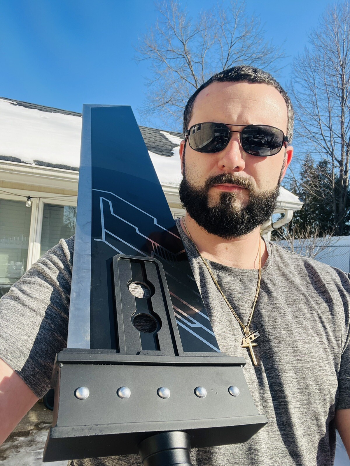 FINAL FANTASY CLOUD STRIFE BLADE STEEL BUSTER SWORD 57” — Life Size HUGE 🔥